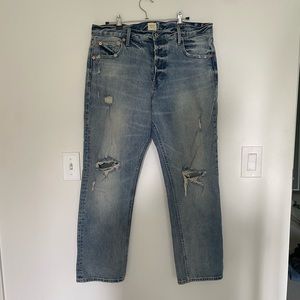Gap straight distressed jeans